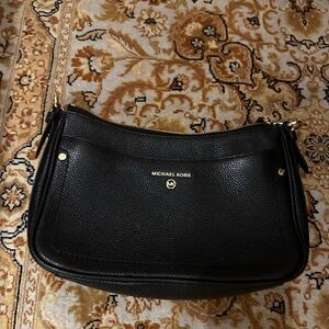 Michael Kors Black Pebbled Leather Shoulder Bag
